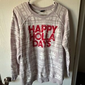 torrid Light Lilac & Red 'Happy Holla Days' Holiday Sweatshirt
